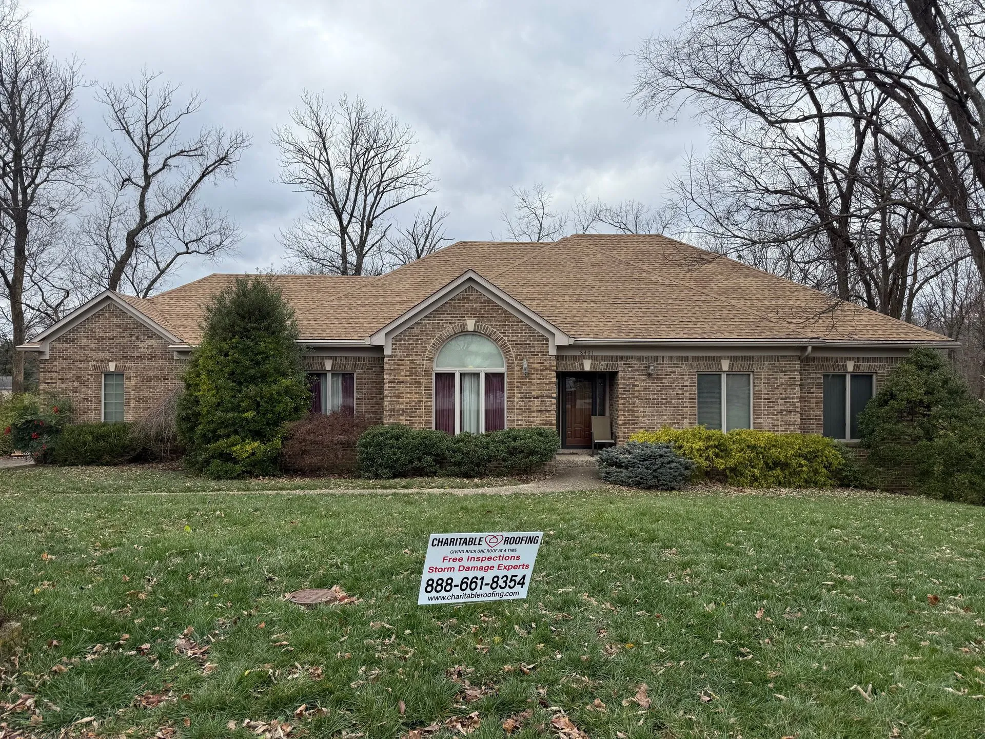 A home with a newly installed roof